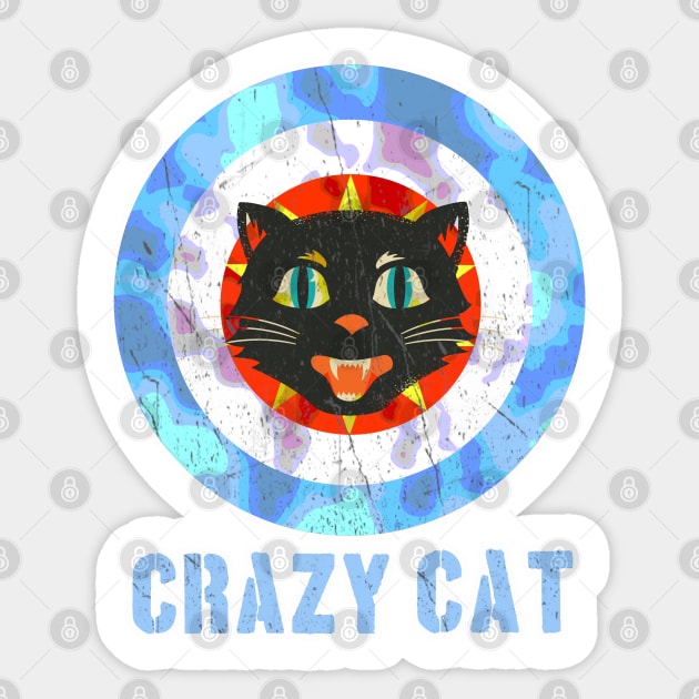 CRAZY CAT Sticker by Off the Page